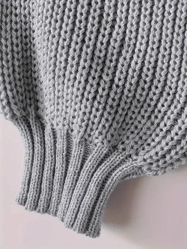 Viona Crop Sweater – Soft Blouson Mock Neck Knit