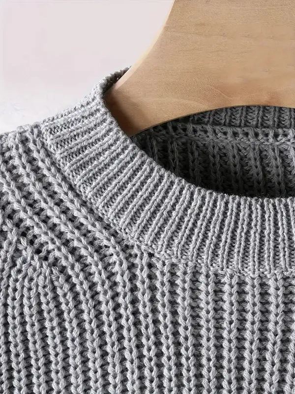 Viona Crop Sweater – Soft Blouson Mock Neck Knit