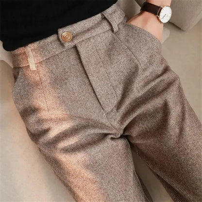 Jack Wool Trousers – High-Waist Pleated Tailored Fit