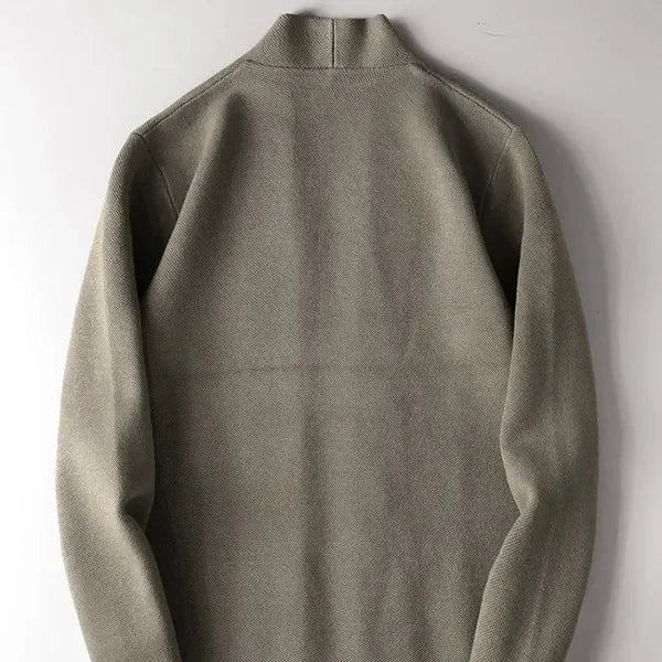 Pavron Ribbed Wool Cardigan – Two-Button Knit