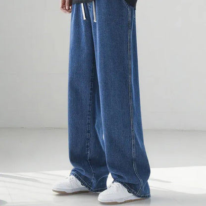 Revan Wide-Leg Jeans – Premium Denim & Drawstring Waist