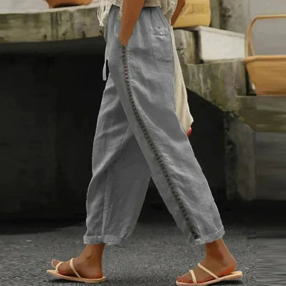Nola High-Waist Tapered Linen Pants for Women