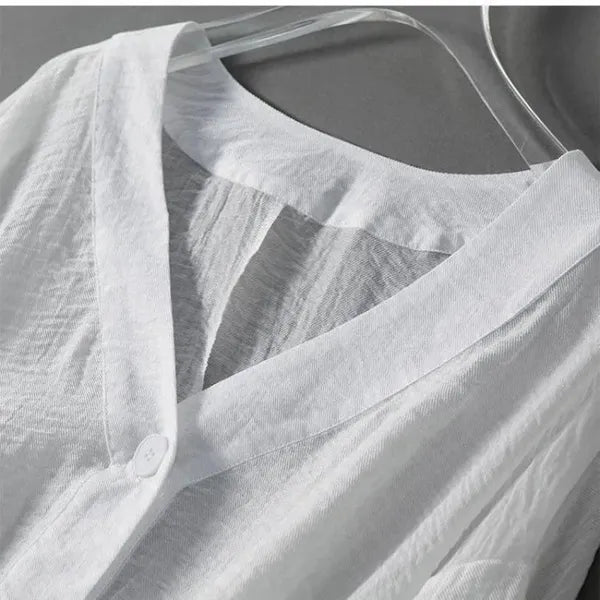 Romana Blouse – Chiffon Top with Blouson Sleeves