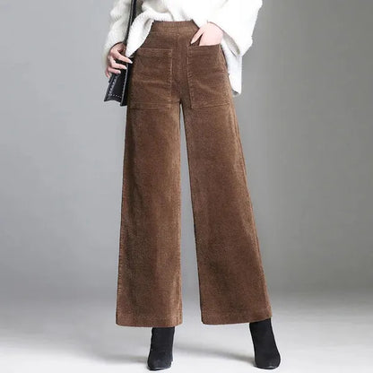 Rachael High-Waisted Corduroy Flare Pants