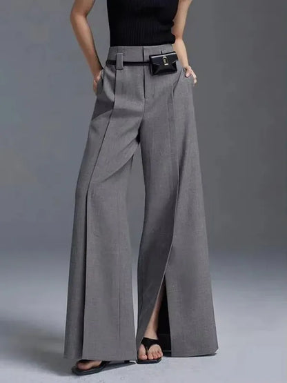 Aria Wide Leg Pants – High Waist Pleated Trousers