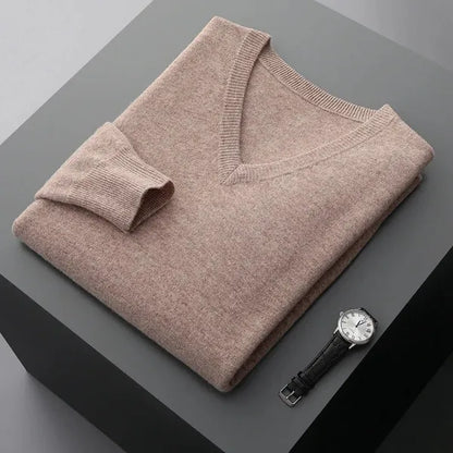 Rasmer Wool Sweater – Cashmere-Wool V-Neck Pullover