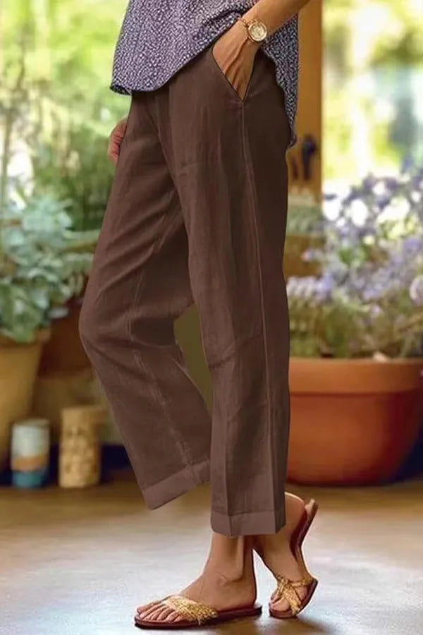 Solana Lightweight Straight-Leg Trousers for Men