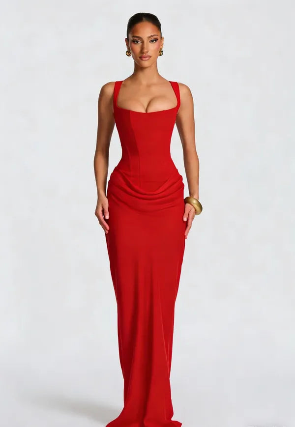 Nelya Dress – Corset Bodice & Pleated Lyocell Skirt