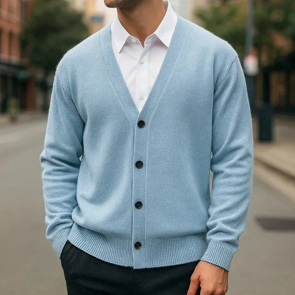 Caldura 100% Wool V-Neck Cardigan