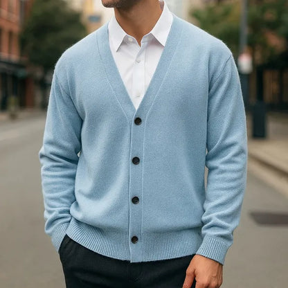 Caldura 100% Wool V-Neck Cardigan