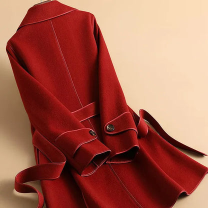 Tivara Wool-Blend Belted Trench Coat