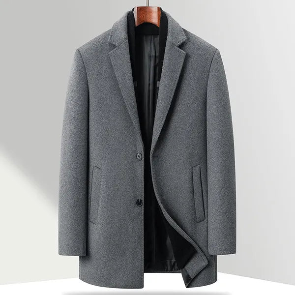 Eldon Wool Coat – Brushed-Wool Blend, Lapel Collar