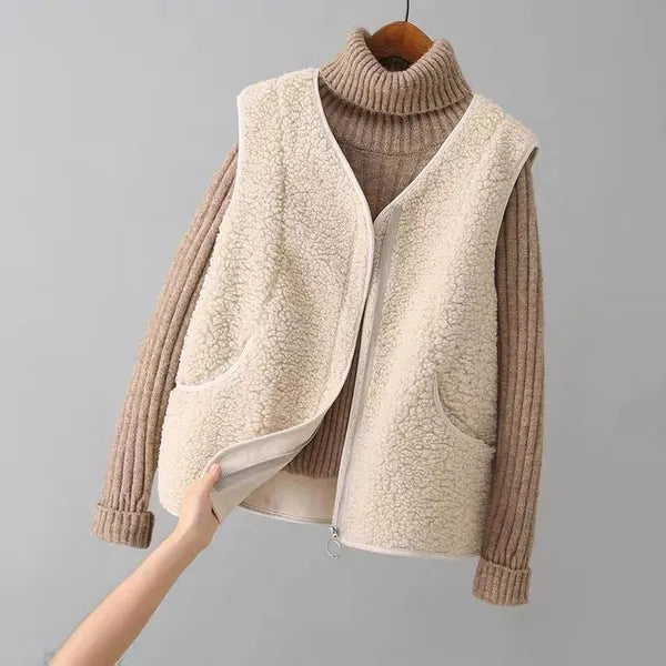 Vesna Vest – Soft Wool Zip-Up Women's Vest