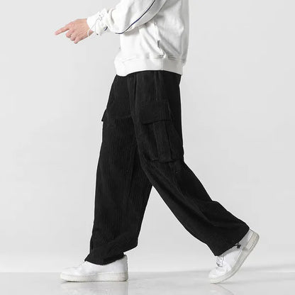 Veluto Corduroy Joggers – Loose Fit with Cargo Pockets