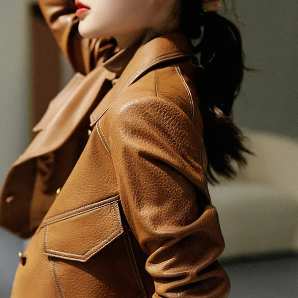 Romana Faux Leather Jacket – Cruelty-Free & Tailored