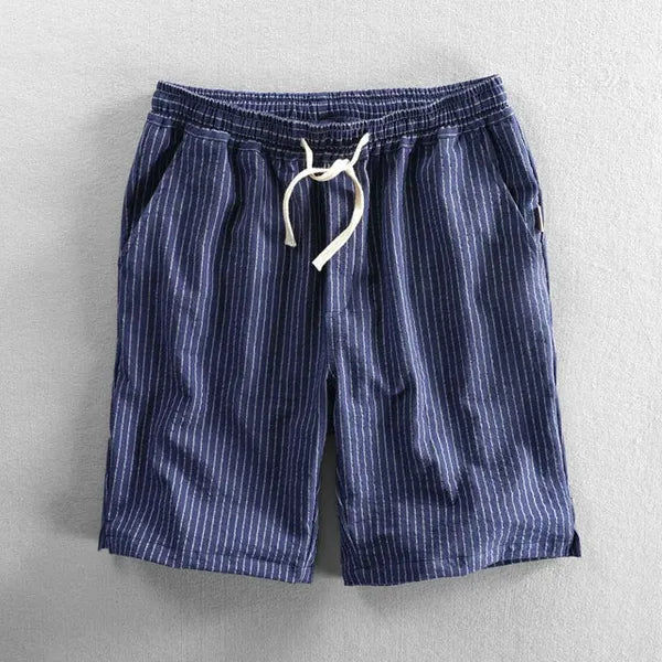 Men's Pinstripe Cotton Casual Summer Shorts