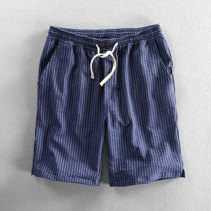 Men's Pinstripe Cotton Casual Summer Shorts