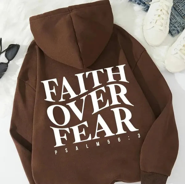 Faith Over Fear Hoodie – Psalm 56:3 Christian Sweatshirt