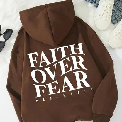 Faith Over Fear Hoodie – Psalm 56:3 Christian Sweatshirt