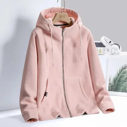 Klara Zip-Up Hoodie – Soft Cotton Blend Jacket