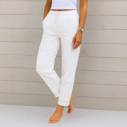 Harlow Breathable Wide-Leg Pants – Elastic Waist