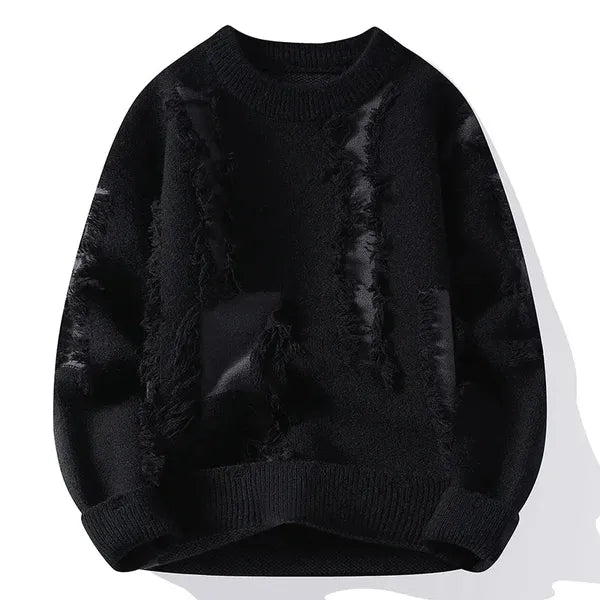 Clarc Sweater – Frayed Knit Crew Neck