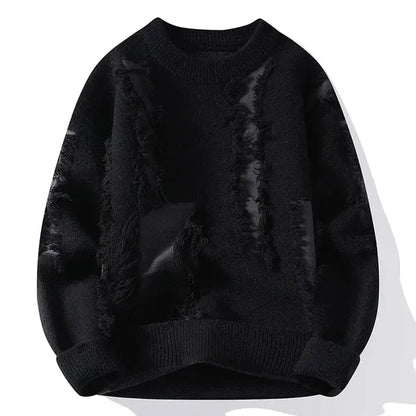 Clarc Sweater – Frayed Knit Crew Neck