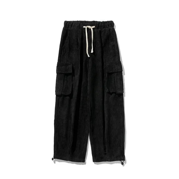 Veluto Corduroy Joggers – Loose Fit with Cargo Pockets