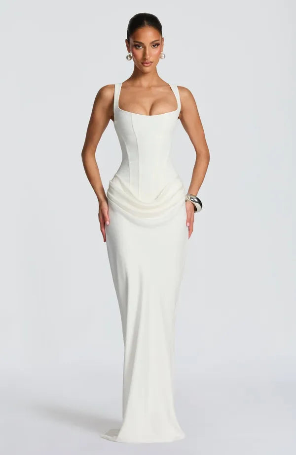 Nelya Dress – Corset Bodice & Pleated Lyocell Skirt