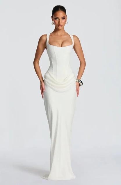 Nelya Dress – Corset Bodice & Pleated Lyocell Skirt