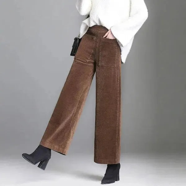 Rachael High-Waisted Corduroy Flare Pants