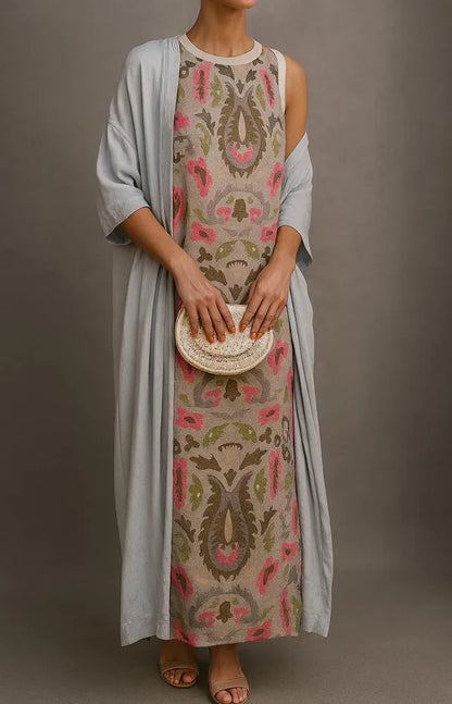 Ravenna Long Dress & Coat Matching Set