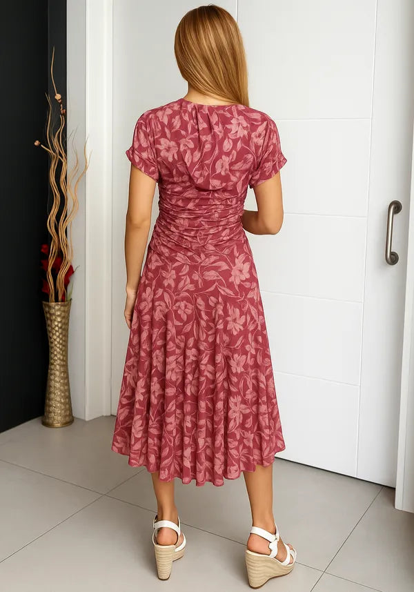 Valentina Off-Shoulder Floral Midi Dress