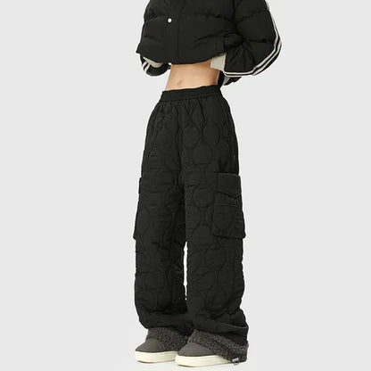 Felita Quilted Wide-Leg Pants – Fleece-Lined & Cozy