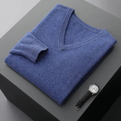 Rasmer Wool Sweater – Cashmere-Wool V-Neck Pullover
