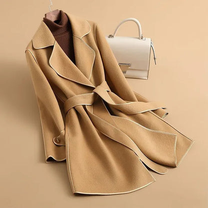 Tivara Wool-Blend Belted Trench Coat