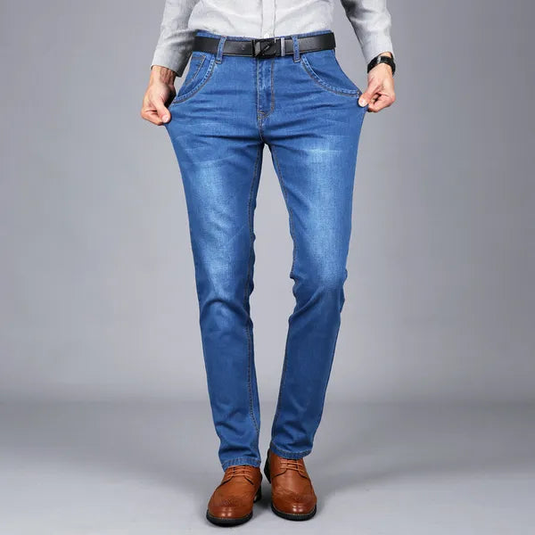 Noir Denim Jeans – Stretch Slim Fit, Sleek Dark Finish