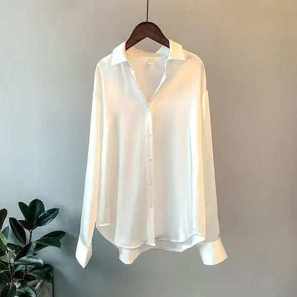 Mirela Satin Shirt – Relaxed-Fit Silk Blouse