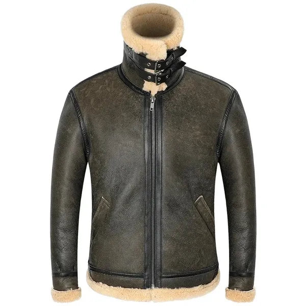 Mason Wool Jacket – Genuine Leather & Rugged Style