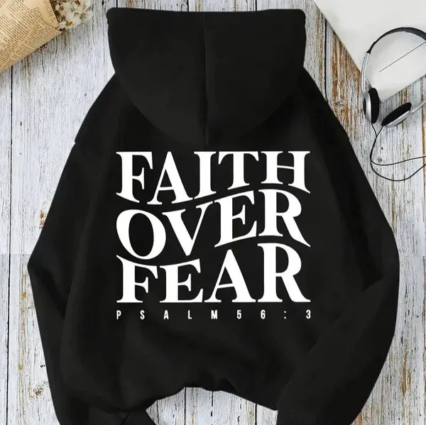 Faith Over Fear Hoodie – Psalm 56:3 Christian Sweatshirt
