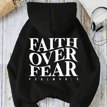 Faith Over Fear Hoodie – Psalm 56:3 Christian Sweatshirt