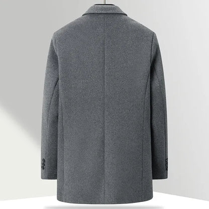 Eldon Wool Coat – Brushed-Wool Blend, Lapel Collar