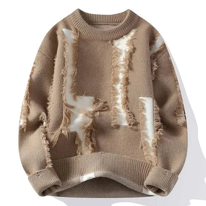 Clarc Sweater – Frayed Knit Crew Neck