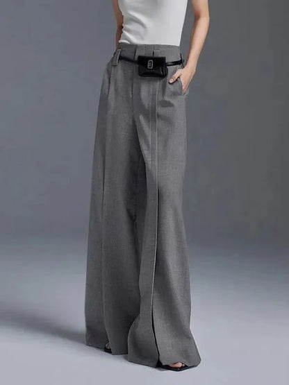 Aria Wide Leg Pants – High Waist Pleated Trousers