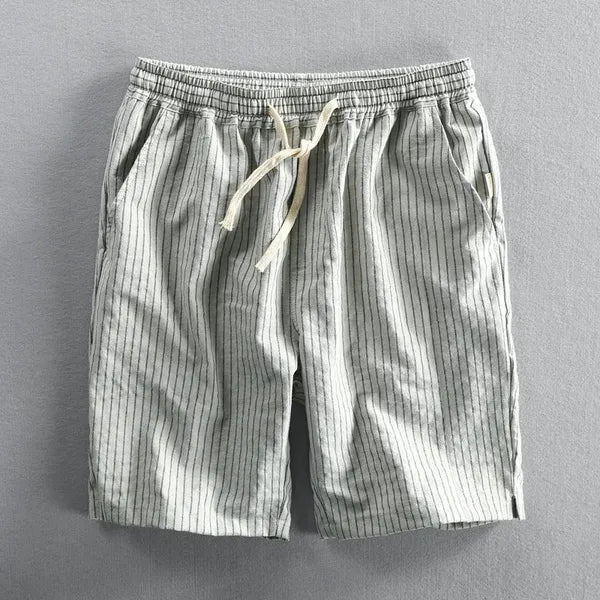 Men's Pinstripe Cotton Casual Summer Shorts
