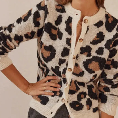 Ferocia Leopard Print Sweater – Soft Wool Blend