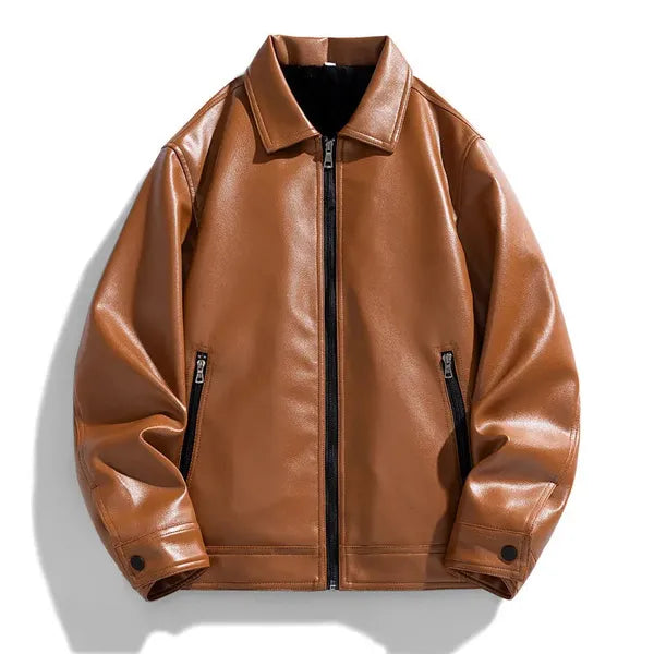 Khaver Vegan Leather Moto Jacket