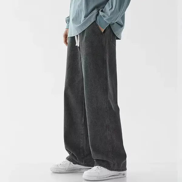 Revan Wide-Leg Jeans – Premium Denim & Drawstring Waist