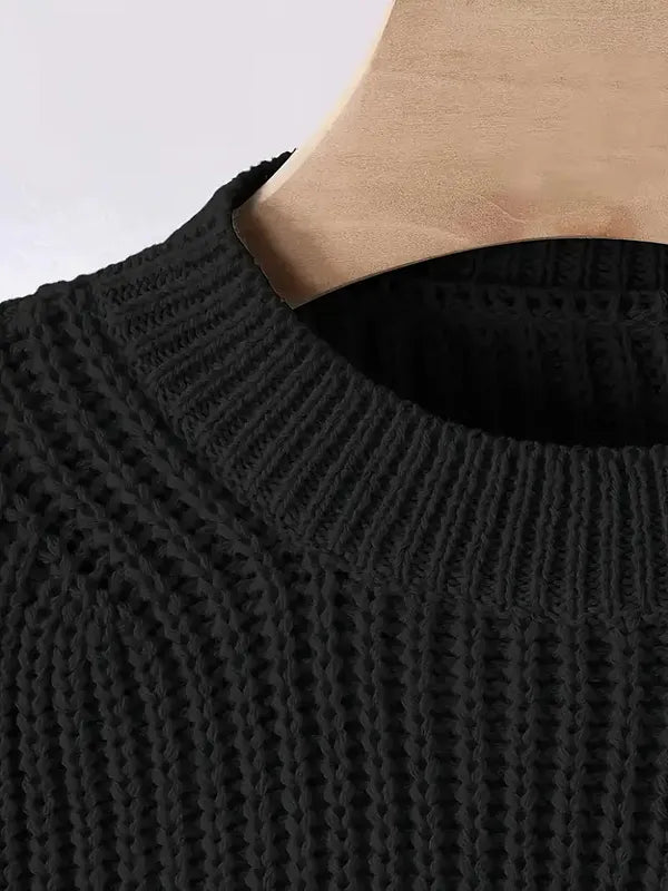 Viona Crop Sweater – Soft Blouson Mock Neck Knit
