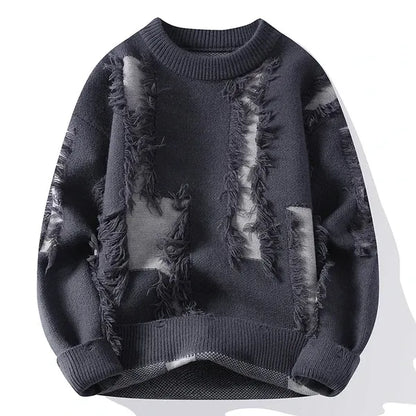 Clarc Sweater – Frayed Knit Crew Neck